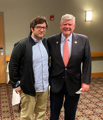 Daniel with successful dairy owner, financial services expert, and fmr. State Senator Jim Oberweis